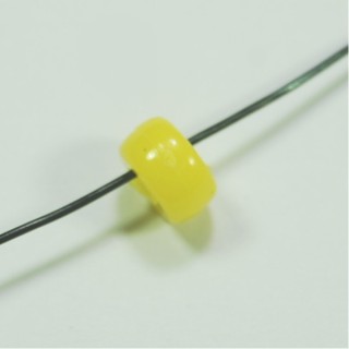 Conta em Acrílico Amarelo 10mm – Furo 3mm - 1un