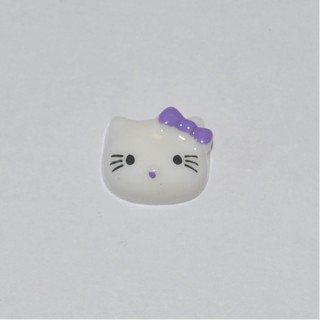 Hello Kitty em Acrílico Laço Violeta 14x12mm - 1un