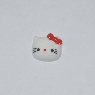 Hello Kitty em Acrílico Laço Vermelho 14x12mm - 1un