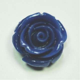 Conta em Acrílico Flor Azul 16x16mm – Furo 1,5mm - 1un