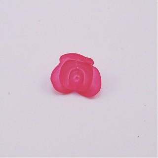 Conta em Acrílico Flor Rosa 15x15mm – Furo 1mm - 1un