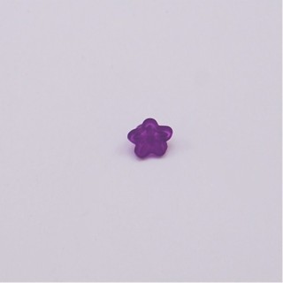 Conta em Acrílico Flor Violeta 8x8mm – Furo 1mm - 1un