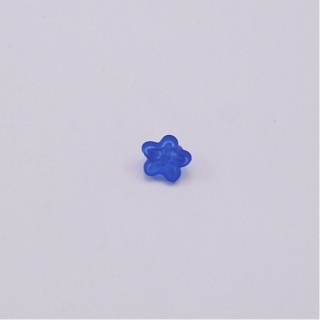 Conta em Acrílico Flor Azul 8x8mm – Furo 1mm - 1un