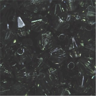 Bicones em Acrí­lico Black Diamond 6mm - Furo 1mm - 20un
