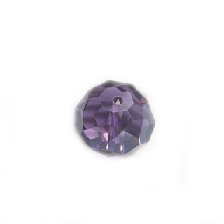 Conta de Cristal Violet 14x10mm - Furo 1mm - 1un