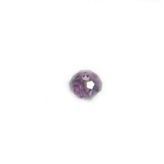 Conta de Cristal Violet 8x5mm - Furo 1mm - 1un