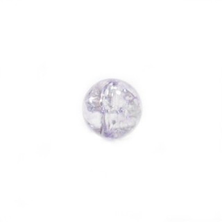 Conta de Vidro Craquelada Violeta 10mm - Furo 1mm - 1un