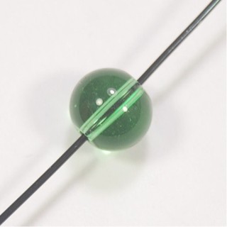 Conta de Vidro Verde 10mm - Furo 1mm - 1un