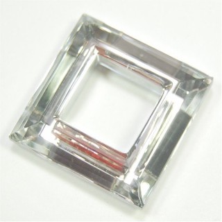 Conta de Vidro Silver Cristal 30x30mm - 1un