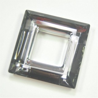 Conta de Vidro Black Cristal 30x30mm - 1un