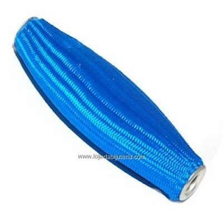 Conta Nylon Oval- 60x21mm - Azul Turquesa