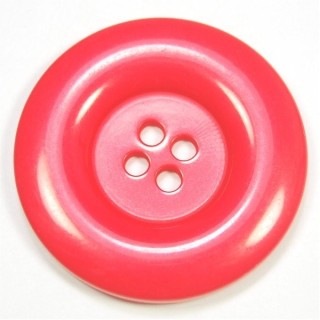 Botão em Acrílico Vermelho 44mm – 4 furos 3mm - 1un