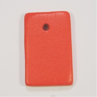 Pendente de Madeira Vermelho 26x16mm – Furo 2mm - 1un
