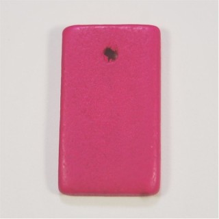 Pendente de Madeira Rosa Choque 26x16mm – Furo 2mm - 1un