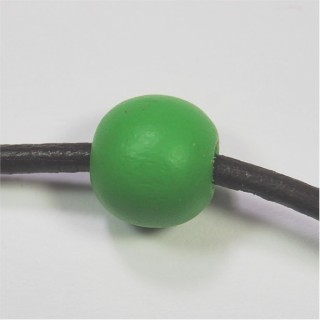 Conta de Madeira Bola Verde 15mm – Furo 3mm - 1un